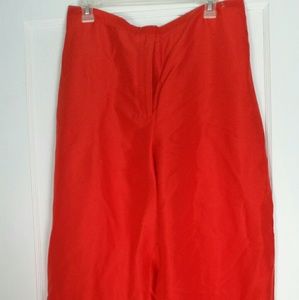Bloomingdale Orange 100% Silk Pants NWT Sz 18w